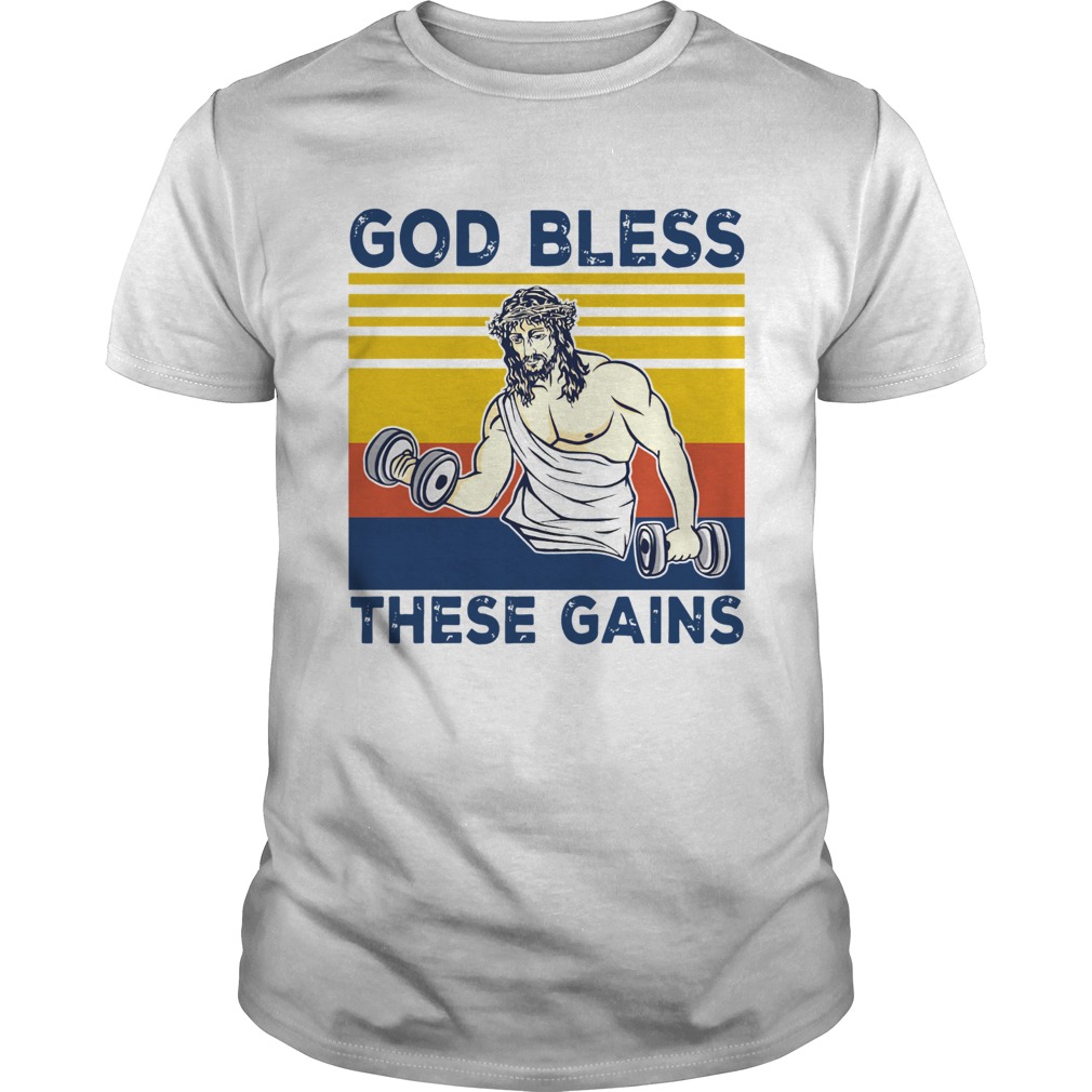 God Bless These Gains Vintage  Unisex