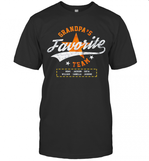 Grandpa'S Favorite Houston Astros Team Stars T-Shirt