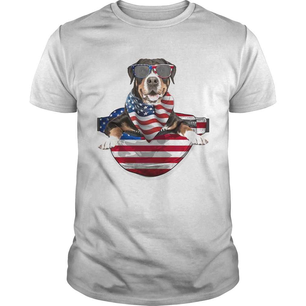 Greater swiss mountain waist pack american flag independence day shirt