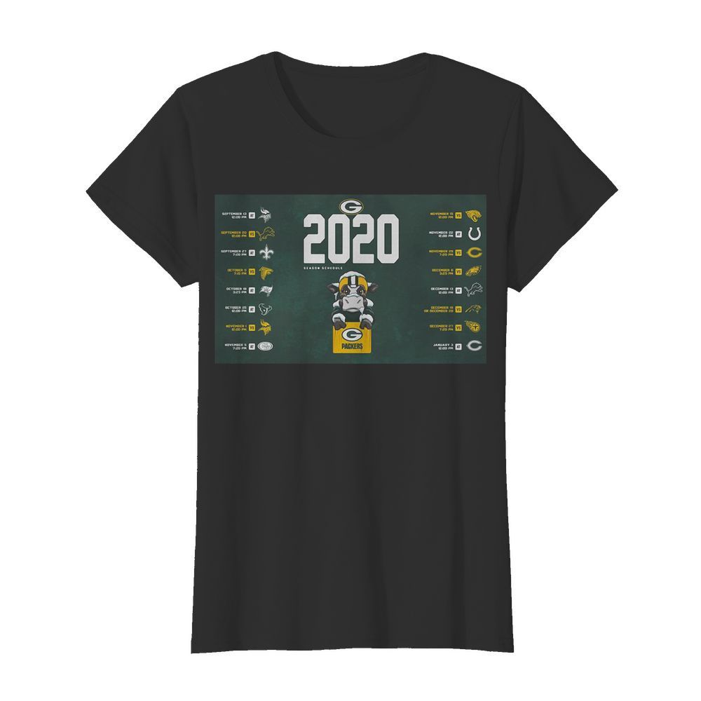 Green bay packers football 2020 season schedule buffalo  Classic Women's T-shirt