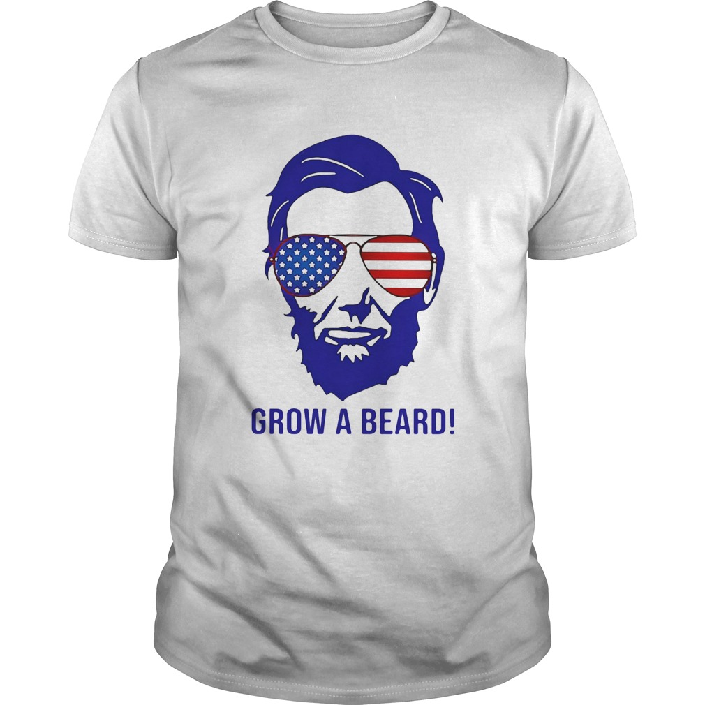 Grow a beard American flag veteran Independence Day shirt