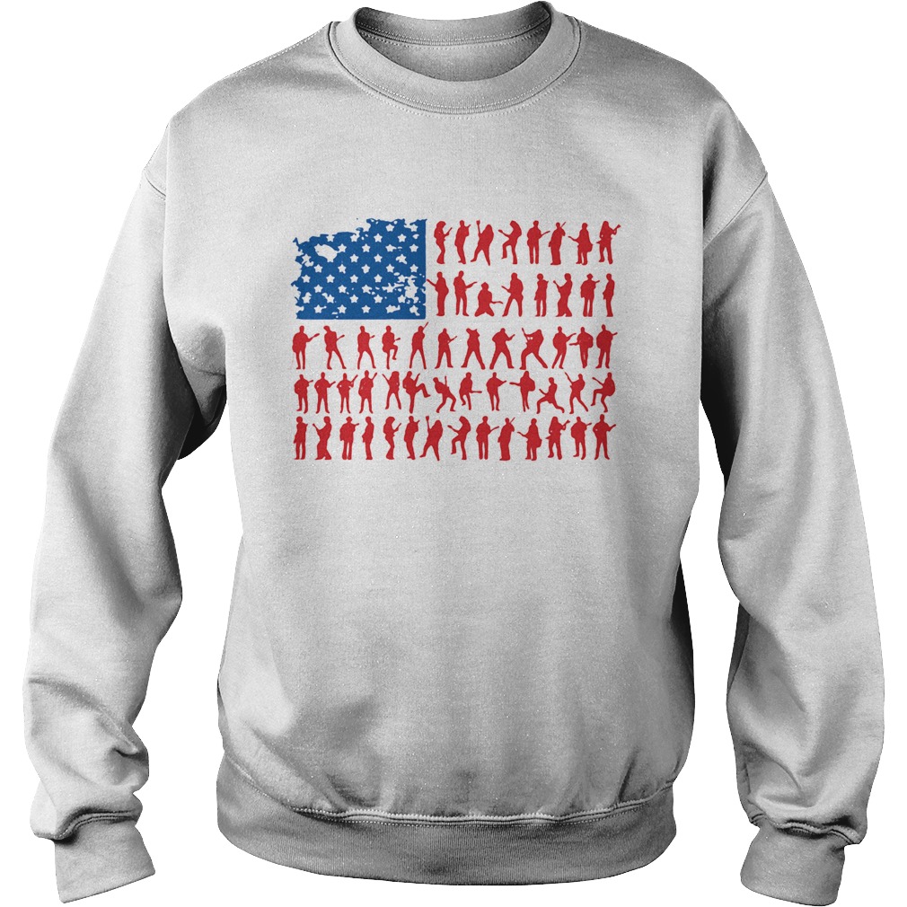 Guitar American flag veteran Independence Day  Sweatshirt