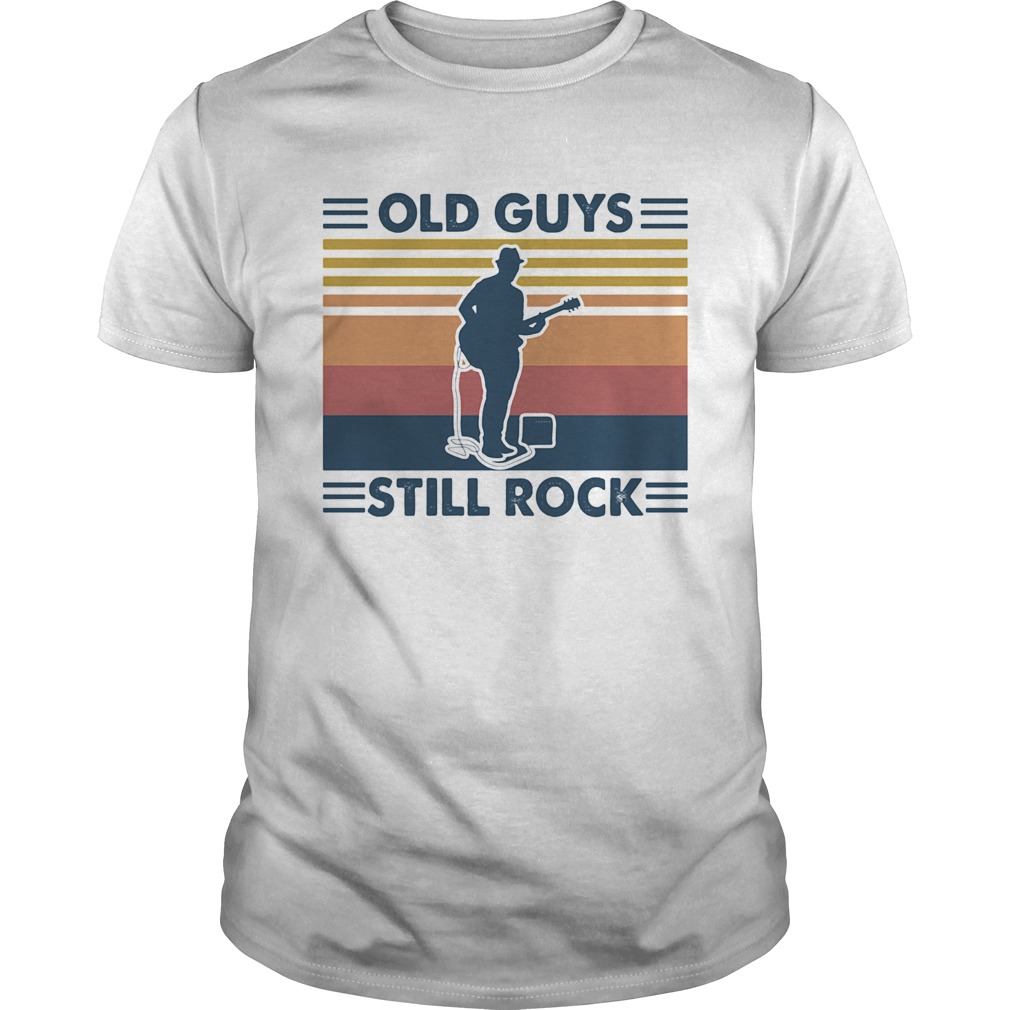 Guitar old guys still rock vintage retro shirt