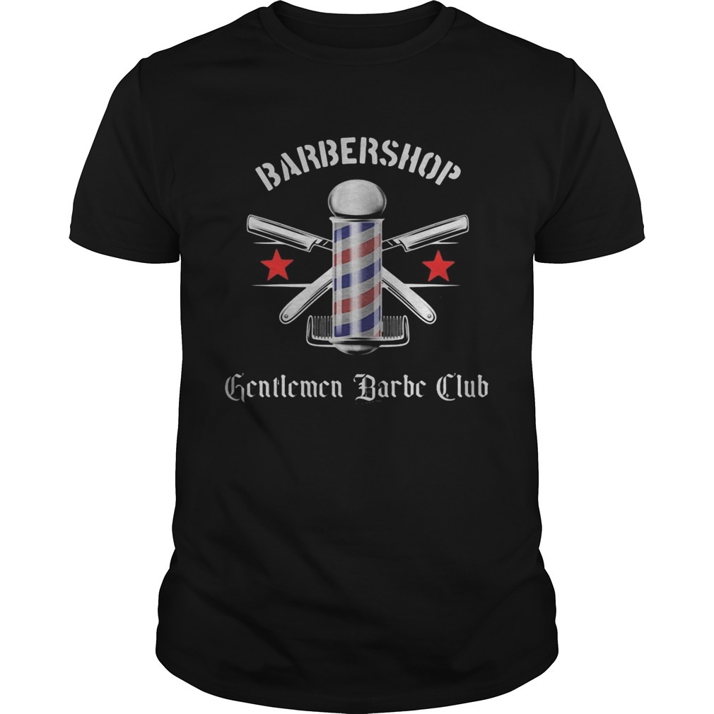 Hair stylist barbershop gentlemen barber club stars shirt