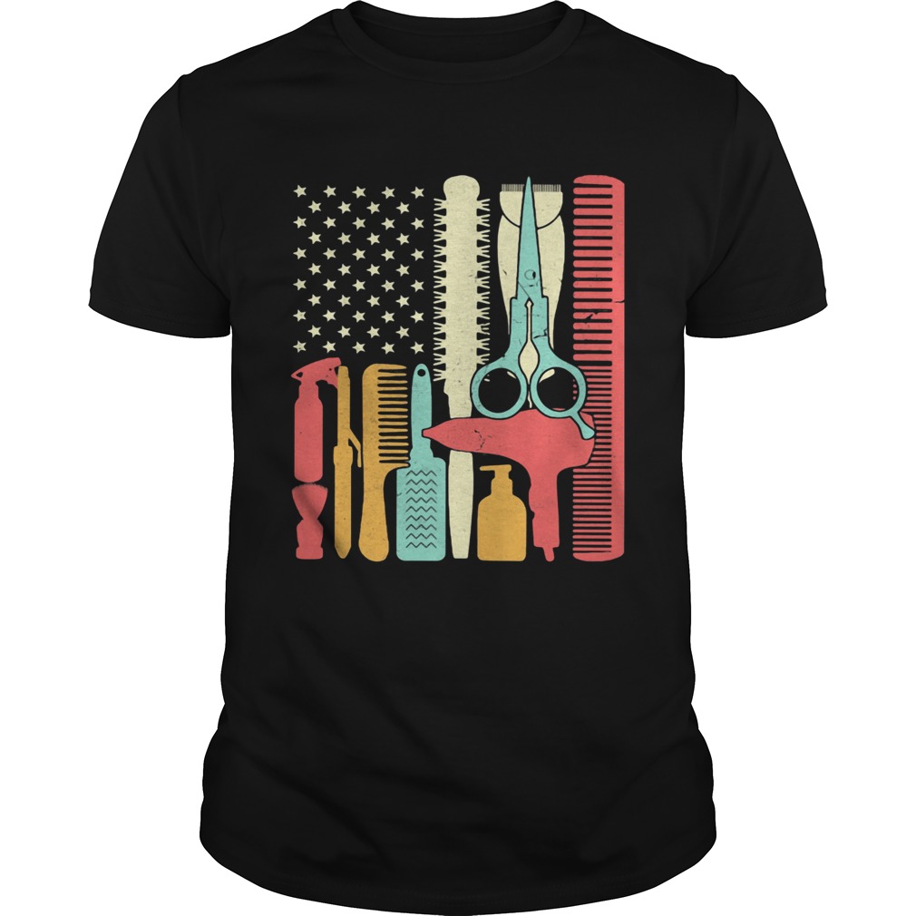 Hair stylist tools american flag independence day  Unisex