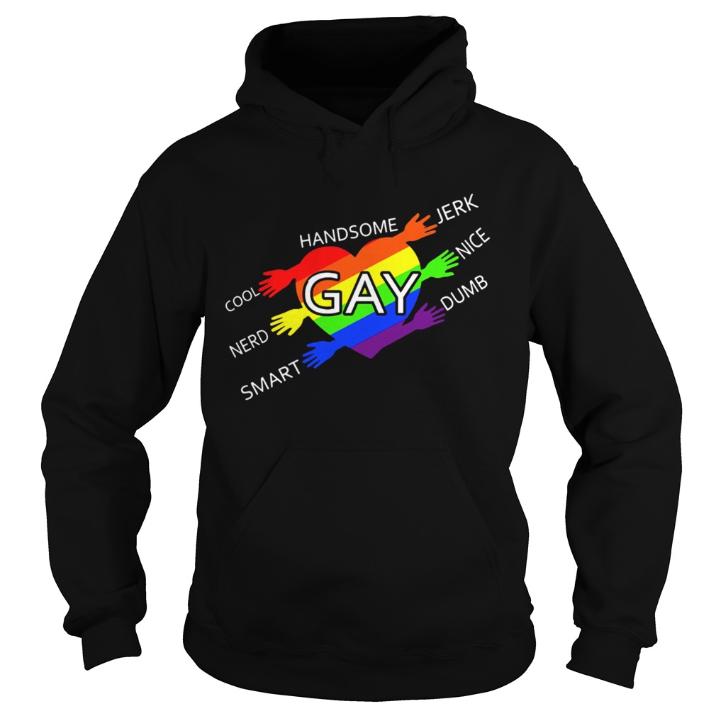 Handsome Gay Cool Jerk Nerd Nice Smart Dumb  Hoodie