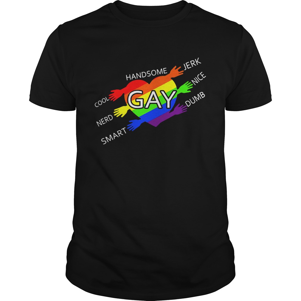 Handsome Gay Cool Jerk Nerd Nice Smart Dumb shirt