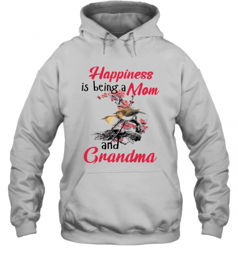 Happiness Is Being A Mom And Grandma T-Shirt Unisex Hoodie