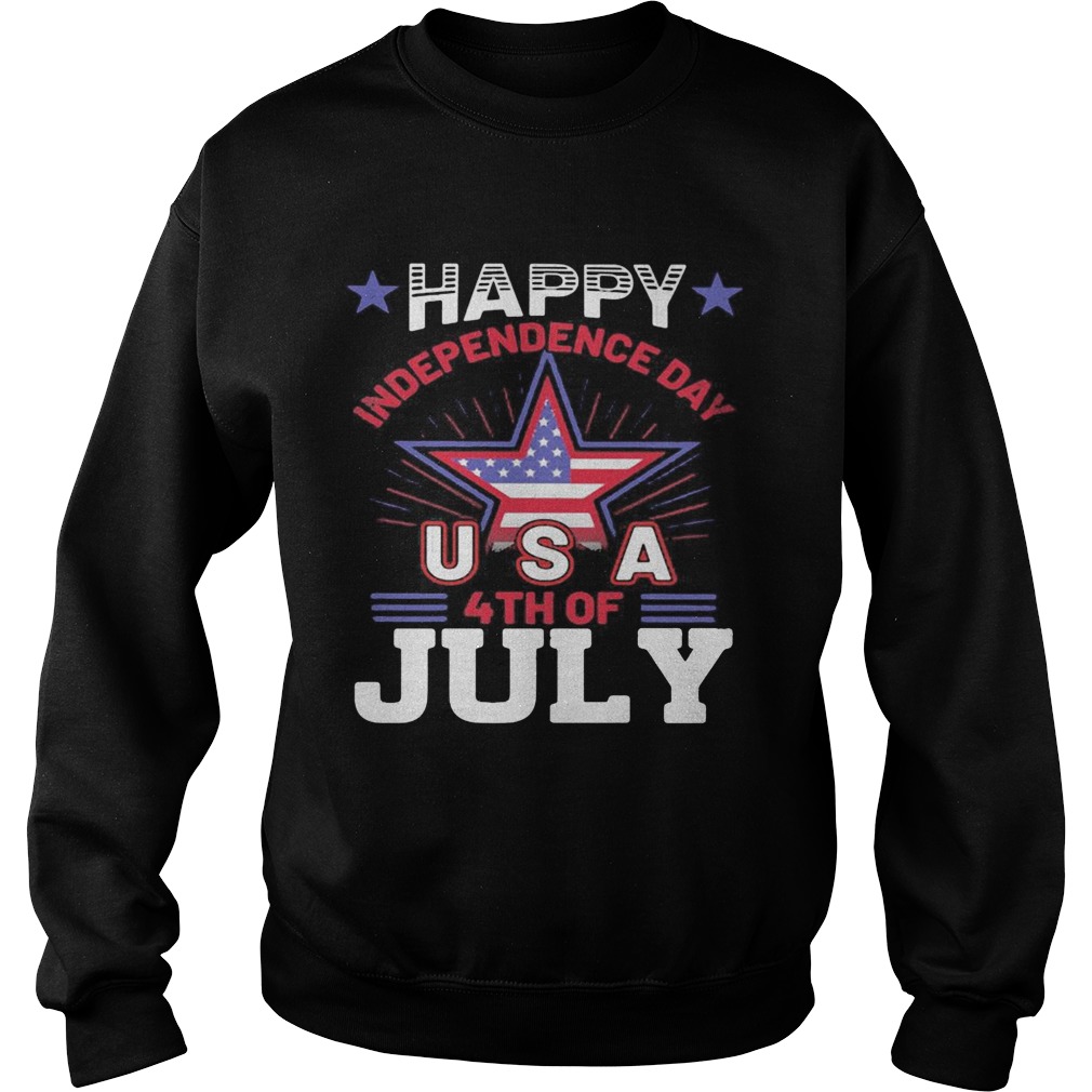 Happy independence day usa 4th of july flag star  Sweatshirt