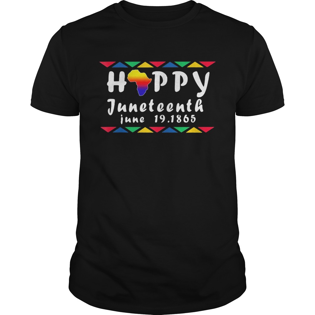 Happy juneteenth june 19 1865 americas map shirt