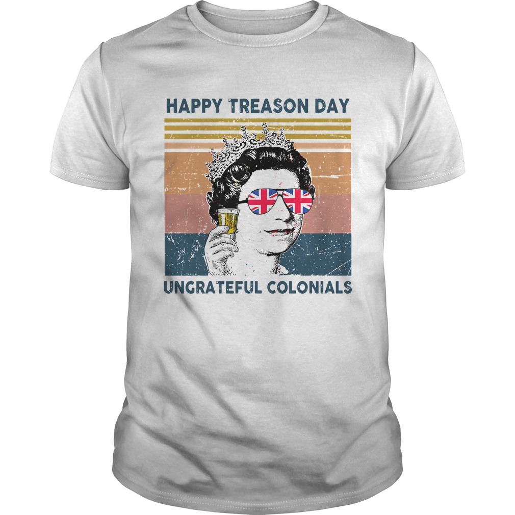 Happy treason day ungrateful colonials vintage retro flag  Unisex