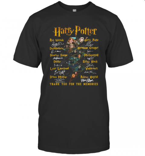 Harry Potter Members And Signatures Thank You For The Memories T-Shirt