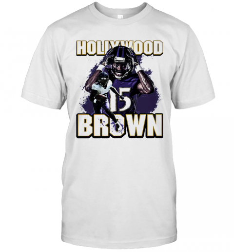 Hollywood Brown 15 Baltimore Raven Football Team Player T-Shirt