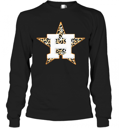 Houston Astros Leopard T-Shirt Long Sleeved T-shirt 