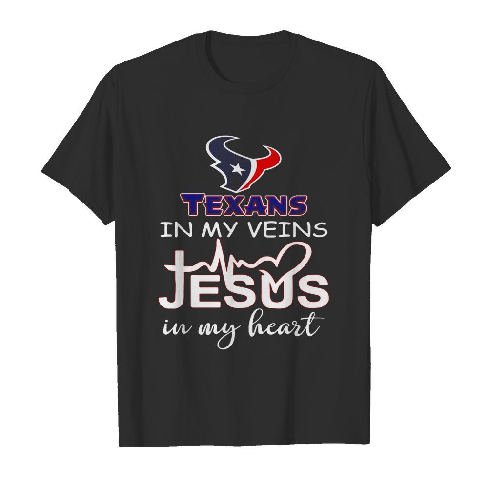 Houston Texans In My Veins And Jesus In My Heart  Classic Men's T-shirt