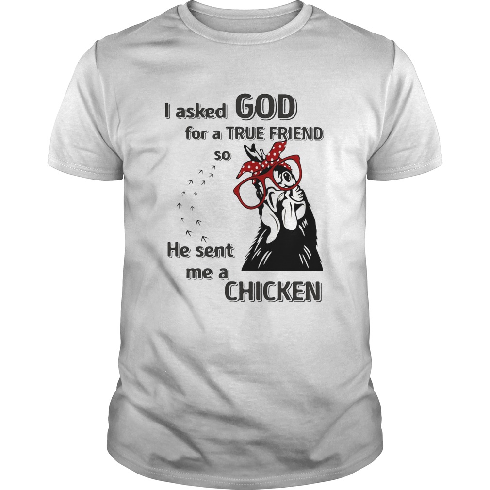 I Asked God For A True Friend So He Sent Me A Chicken shirt