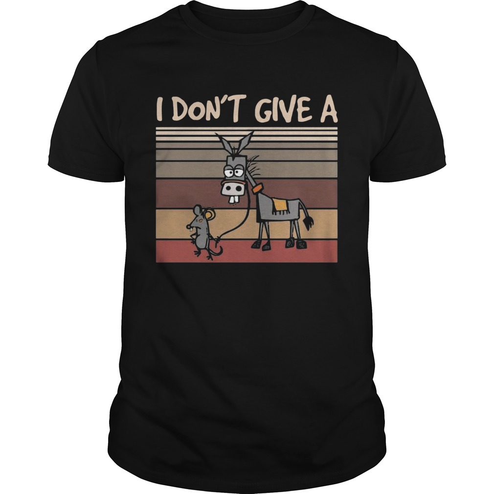 I Dont Give A Rats Mouse Walking Donkey Vintage shirt