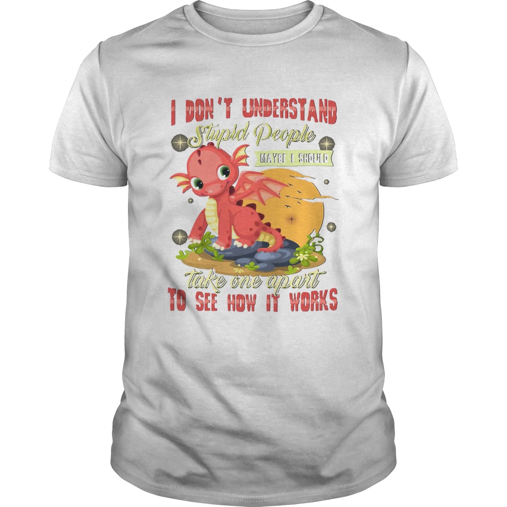 I Dont Understand Stupid People Take One Apart To See How It Works Fire Dragon shirt