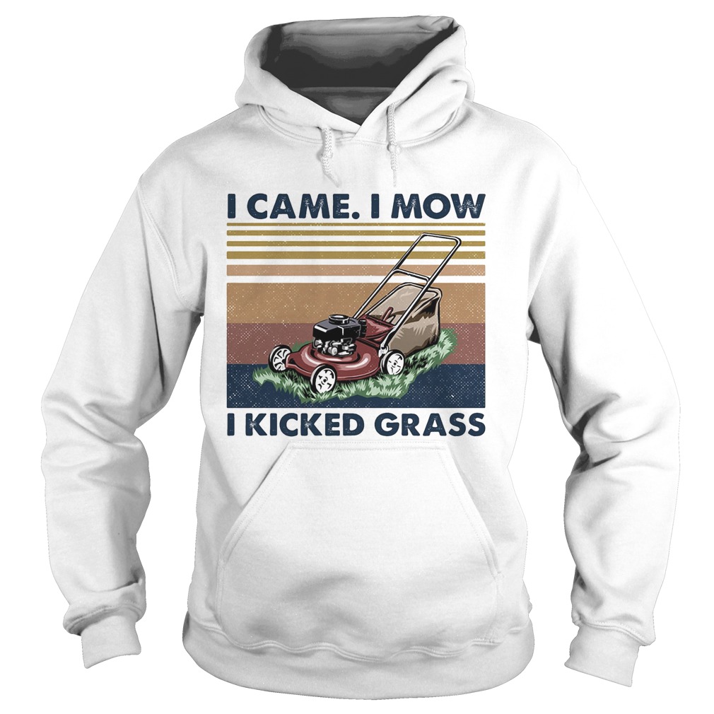 I came I mow I kicked grass vintage retro  Hoodie