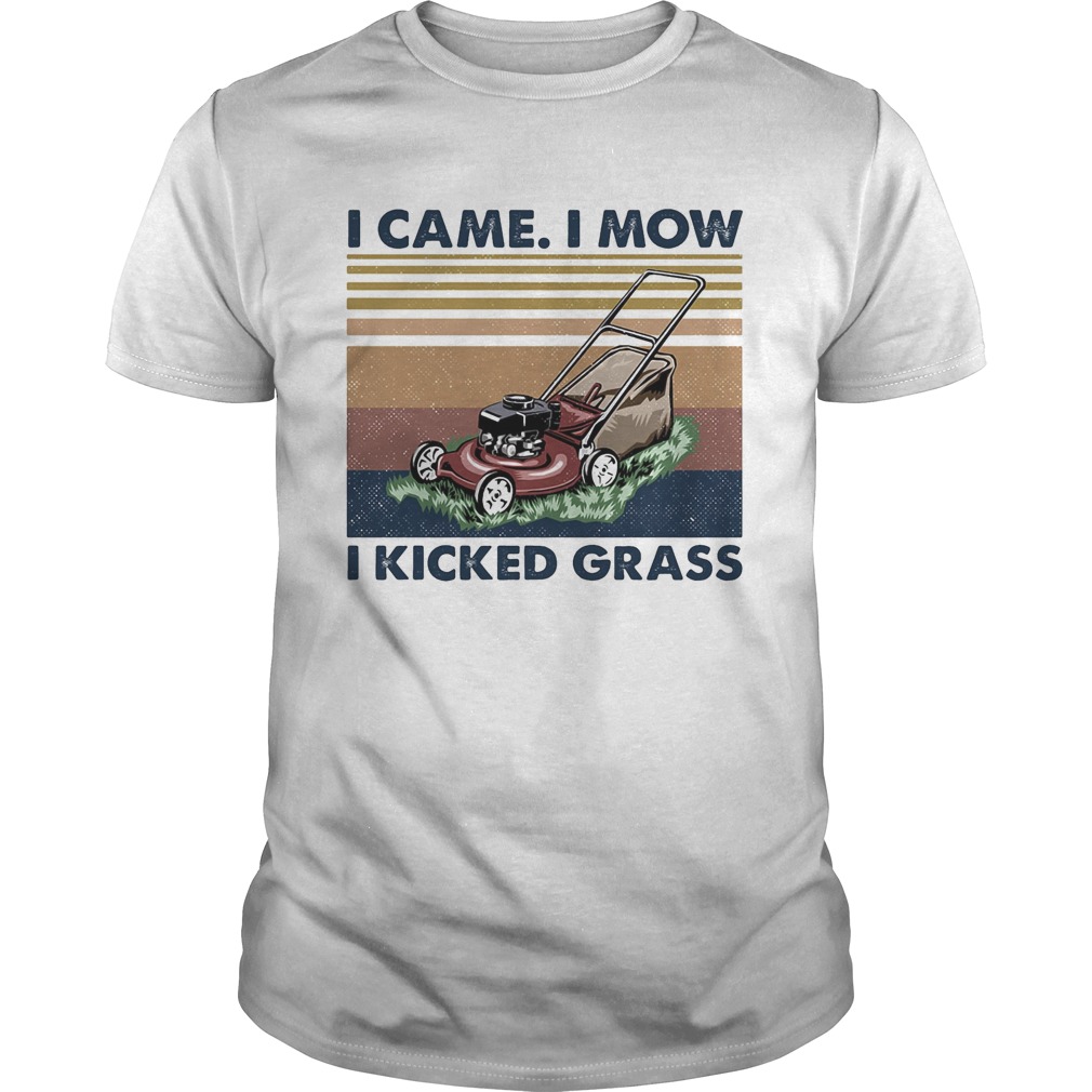 I came I mow I kicked grass vintage retro  Unisex