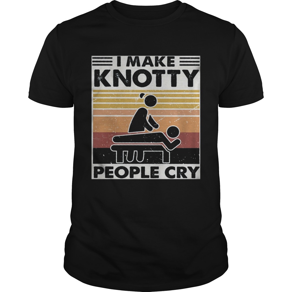 I make knotty people cry vintage retro black shirt