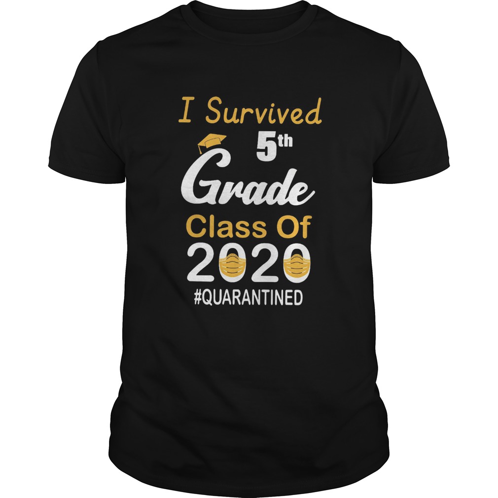 I survived 5th grade class of 2020 mask quarantined shirt