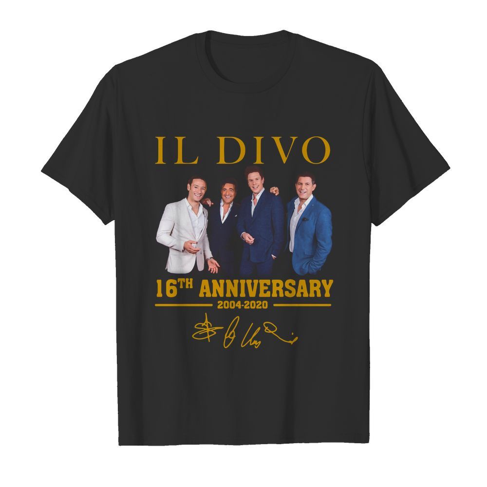 IL Divo Operatic Pop Band 16th Anniversary 2004-2020 Signature shirt