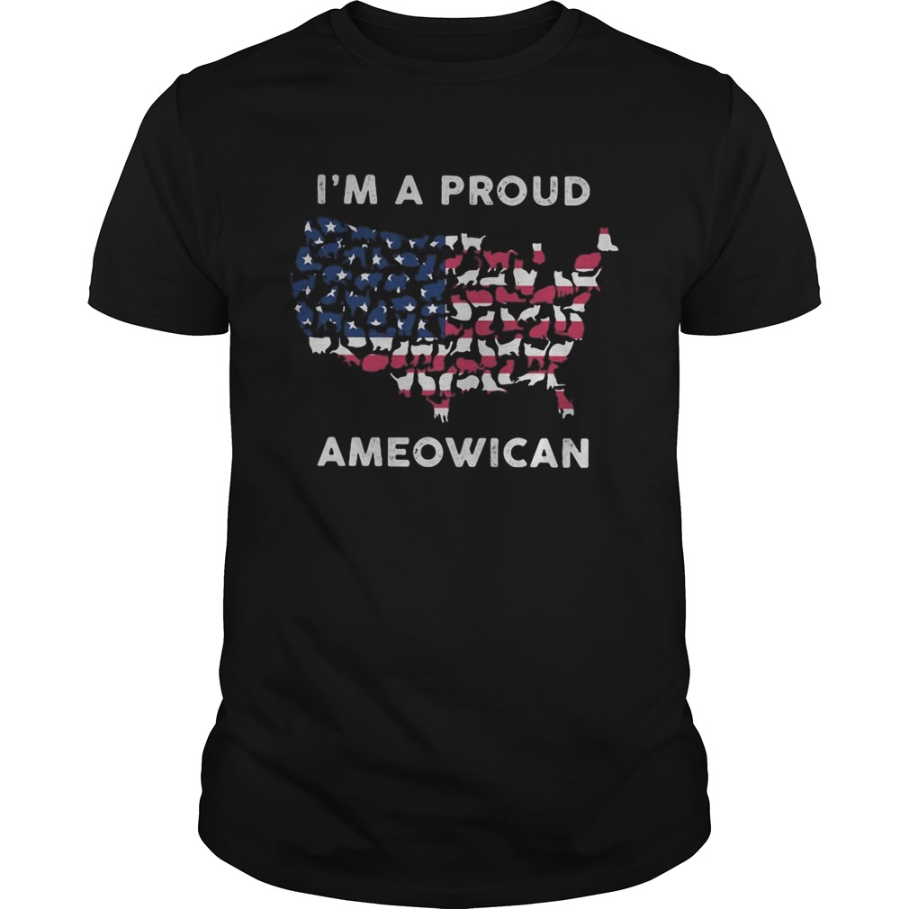 Im a proud Ameowican American flag veteran Independence Day  Unisex