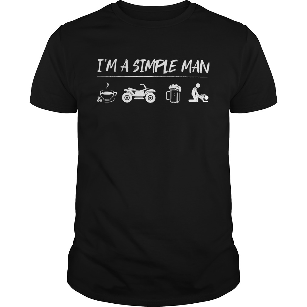 Im a simple man like coffee motocross beer and fuck shirt