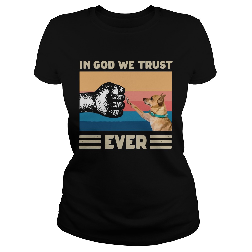 In God We Trust Ever American Flag Independence Day Vintage  Classic Ladies