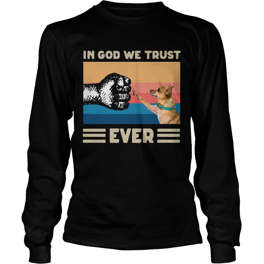 In God We Trust Ever American Flag Independence Day Vintage  Long Sleeve