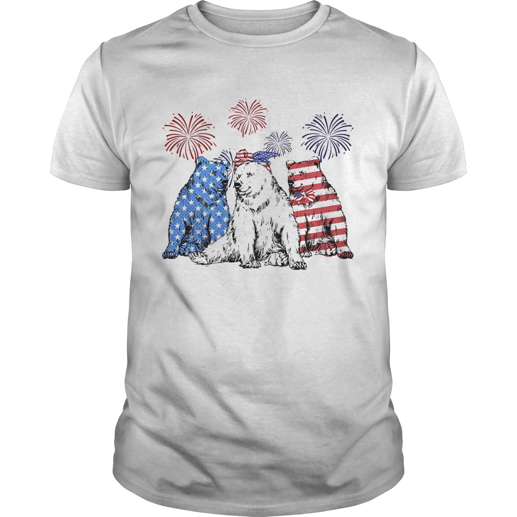 Independence Day Bears Wear Bow Tie Firework  Unisex