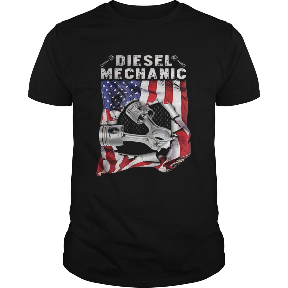 Independence Day flag american diesel mechanic shirt