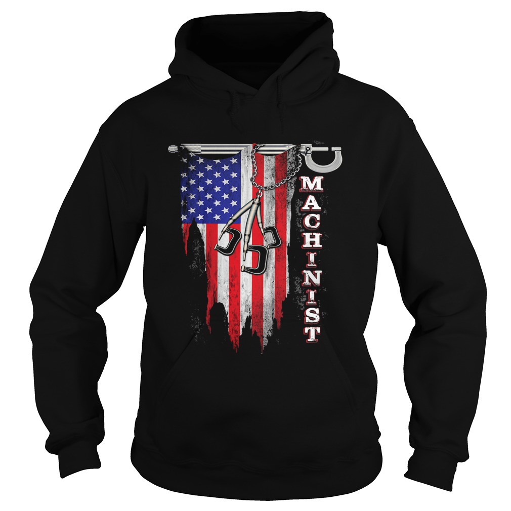 Independence Day flag american machinist  Hoodie