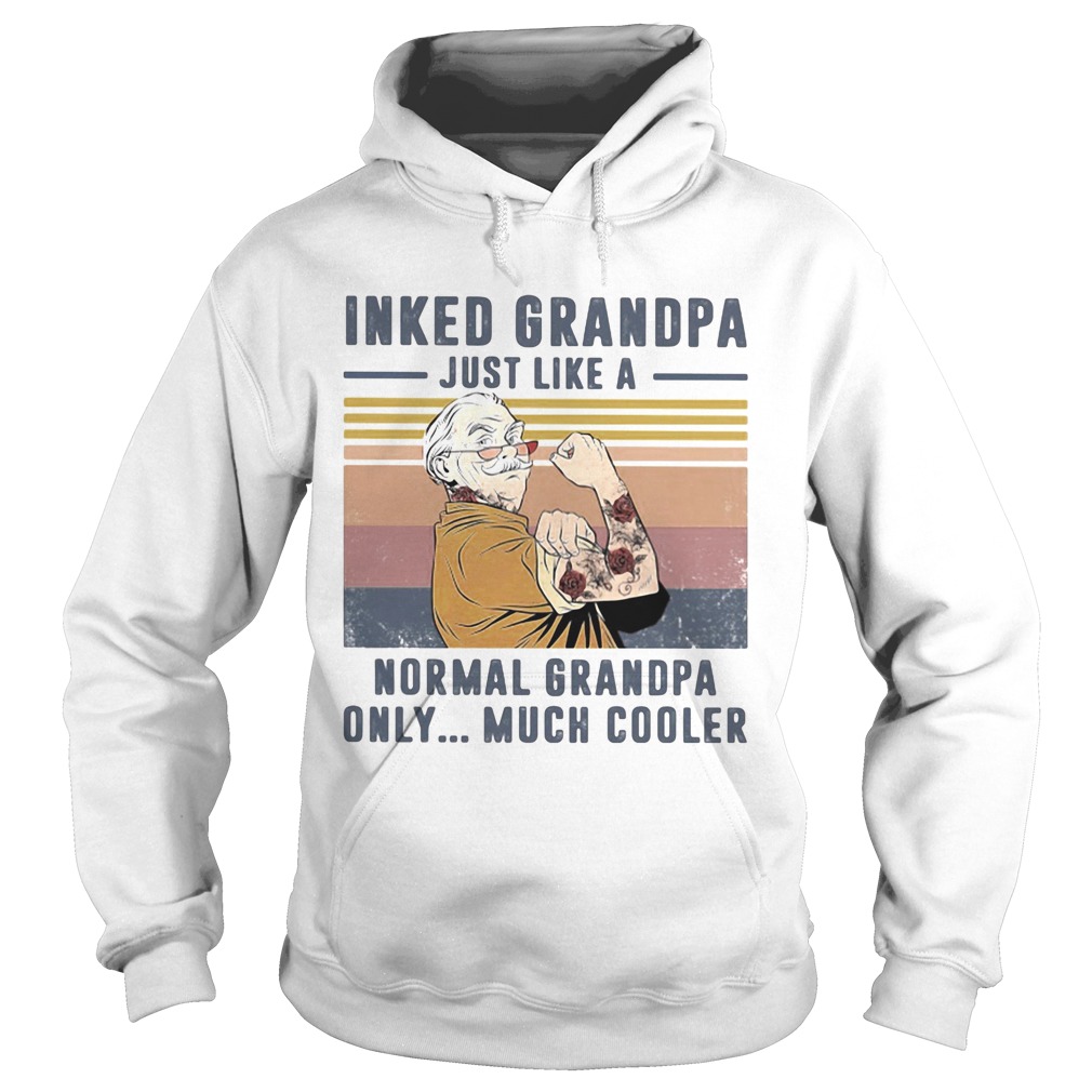 Inked grandpa just like a normal grandpa only much cooler vintage retro  Hoodie