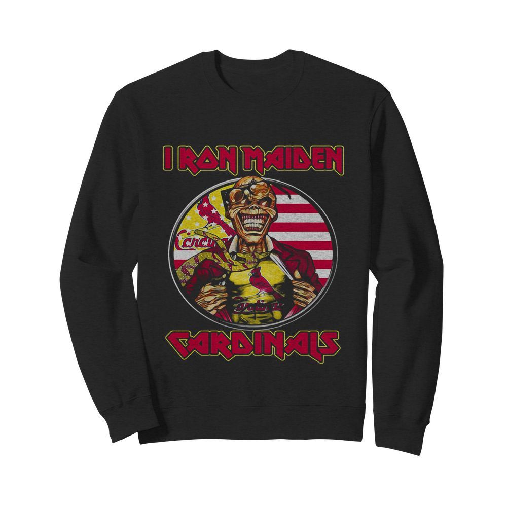 Iron maiden st. louis cardinals american flag independence day  Unisex Sweatshirt