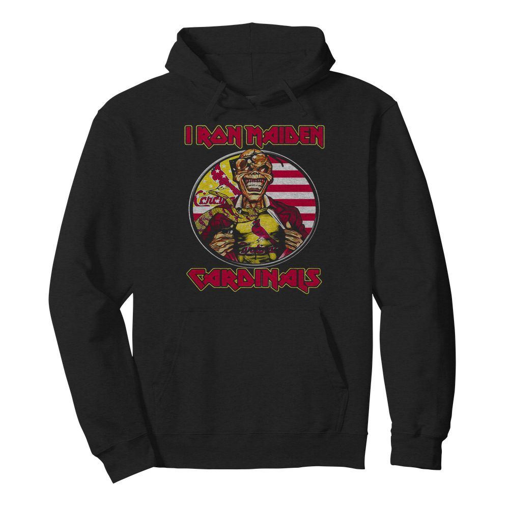 Iron maiden st. louis cardinals american flag independence day  Unisex Hoodie