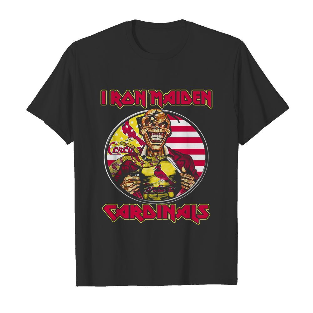 Iron maiden st. louis cardinals american flag independence day  Classic Men's T-shirt