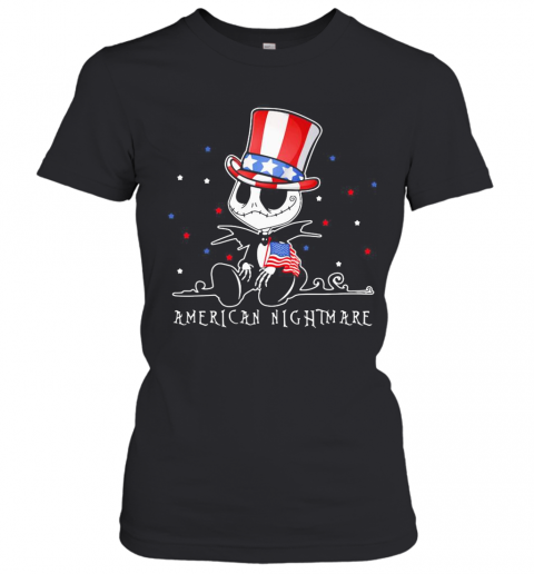 Jack Skellington American Nightmare 4Th Of July Independence Day T-Shirt Classic Women's T-shirt