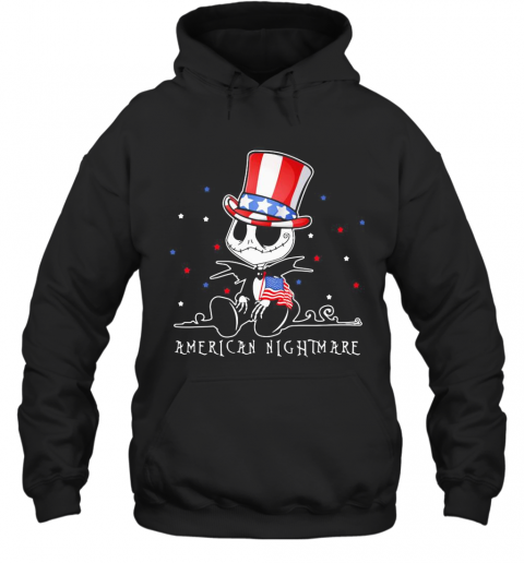 Jack Skellington American Nightmare 4Th Of July Independence Day T-Shirt Unisex Hoodie