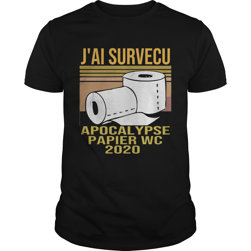 Jai survecu apocal ypse papier wc 2020 vintage retro shirt