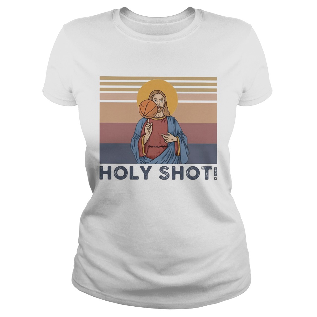 Jesus holy shot volleyball vintage retro  Classic Ladies