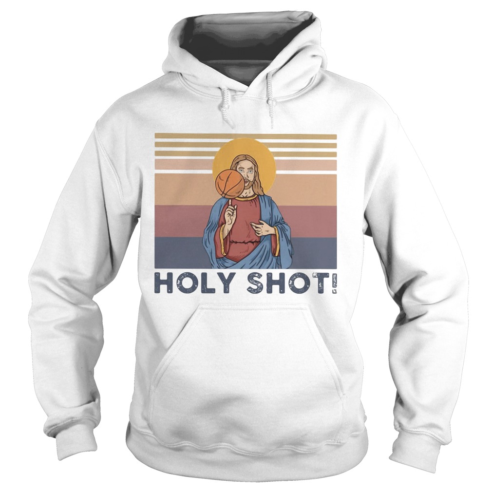 Jesus holy shot volleyball vintage retro  Hoodie