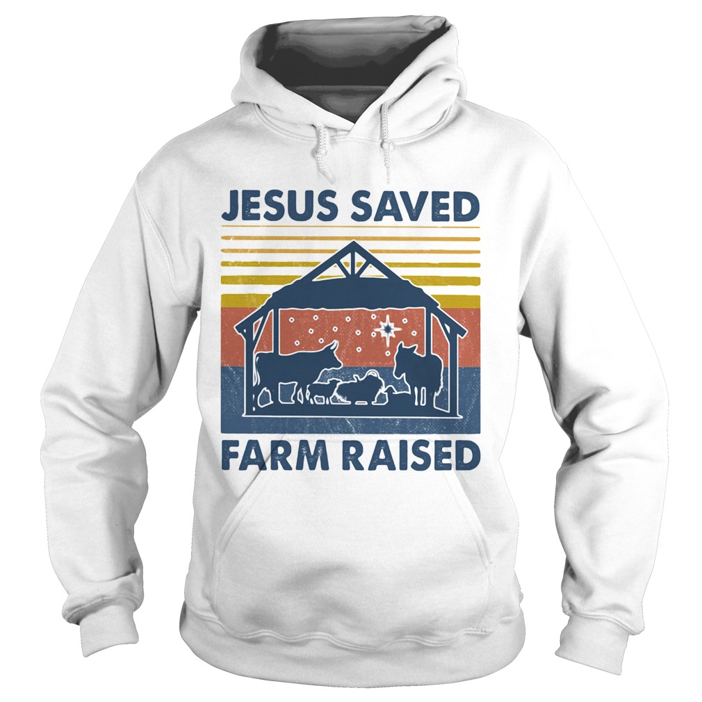 Jesus served farm raised cow vintage  Hoodie