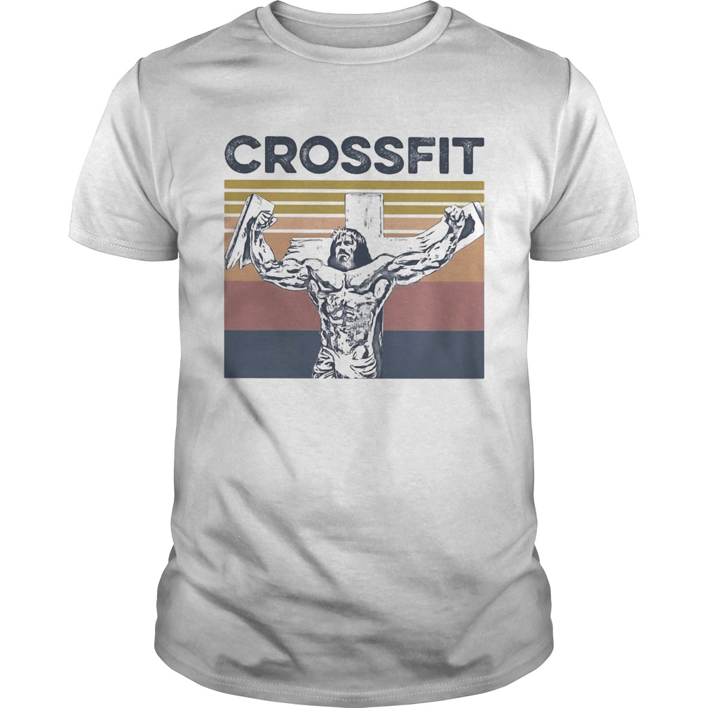 Jesus strong crossfit vintage retro shirt