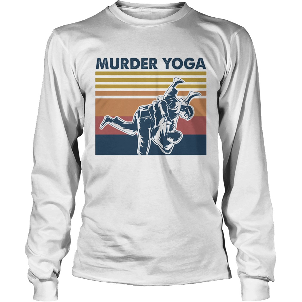 Jiu jitsu murder yoga vintage  Long Sleeve