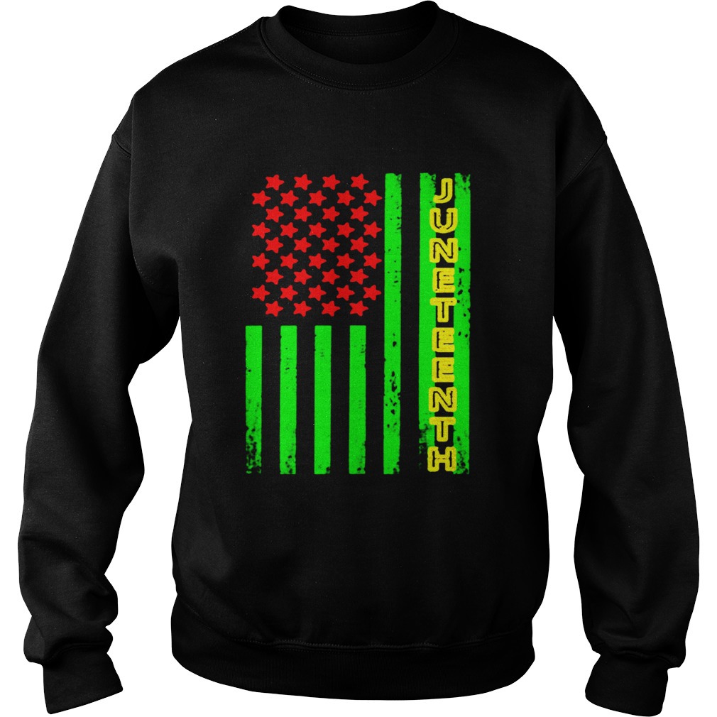 Juneteenth America Flag  Sweatshirt