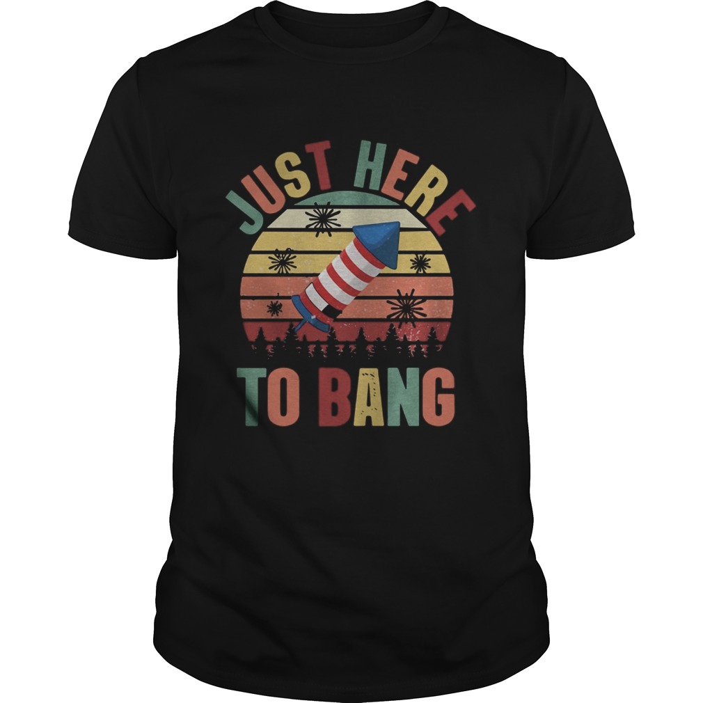 Just Here To Bang Independence Day Funny 4th Of July Vintage shirt