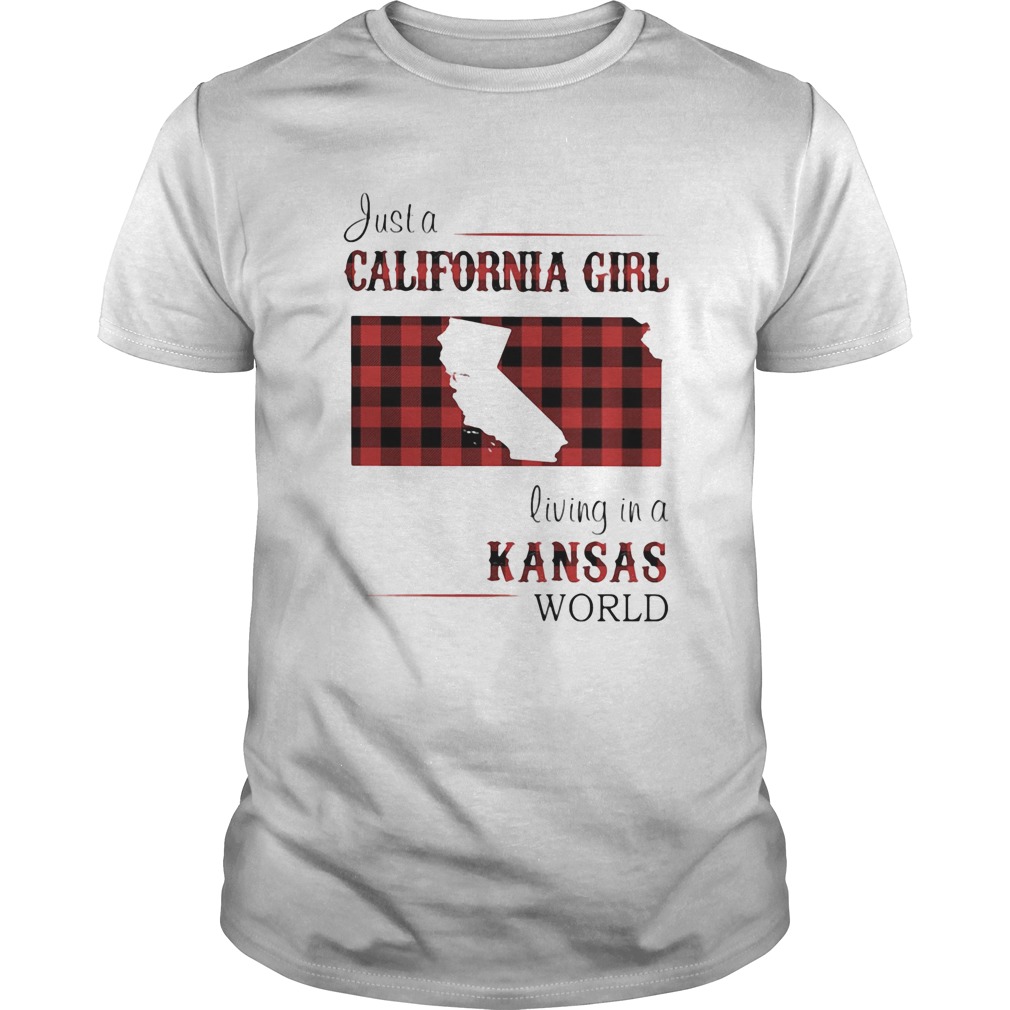 Just a California girl living in a Kansas world map shirt