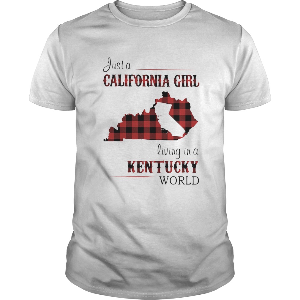 Just a California girl living in a Kentucky world map shirt